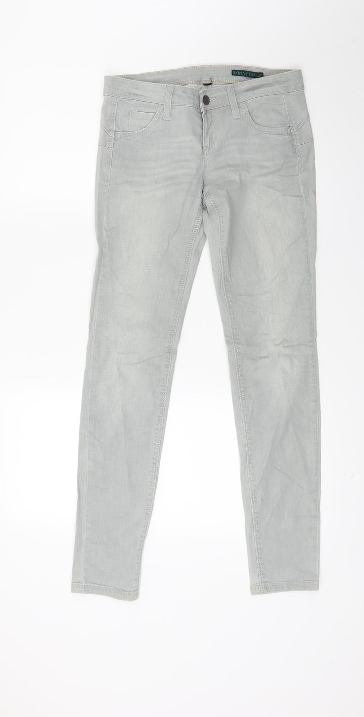 Beneton Womens Grey  Denim Skinny Jeans Size 29 in L27 in