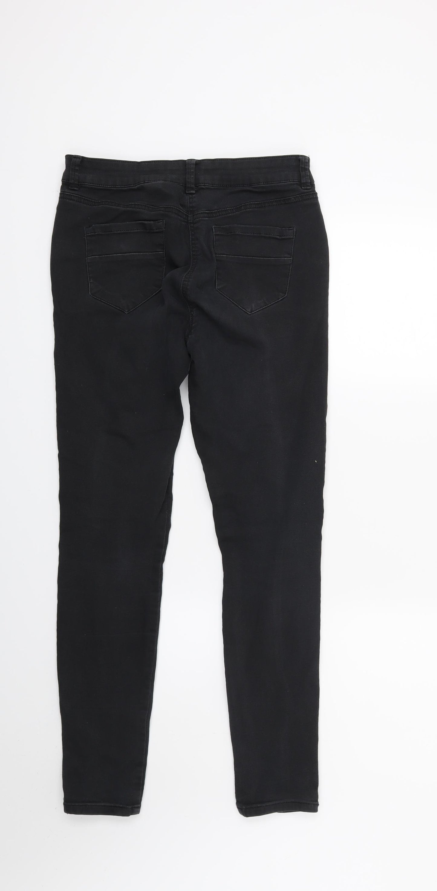 NEXT Womens Black  Denim Skinny Jeans Size 8 L26 in