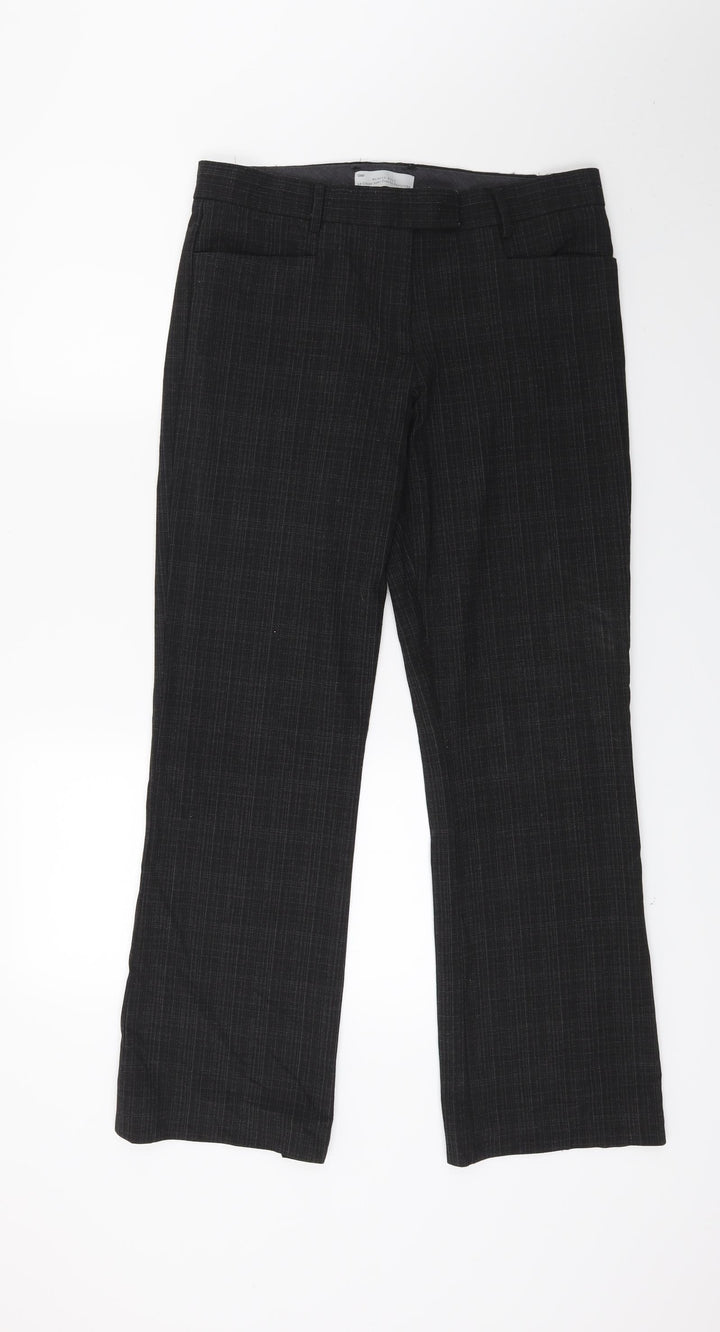 Gap Womens Grey Check Trousers Size 8 L29 in