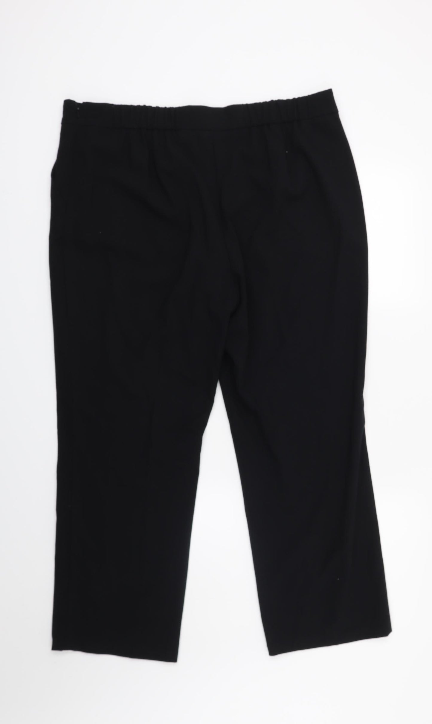 Marks and Spencer Womens Black   Trousers  Size 18 L25 in