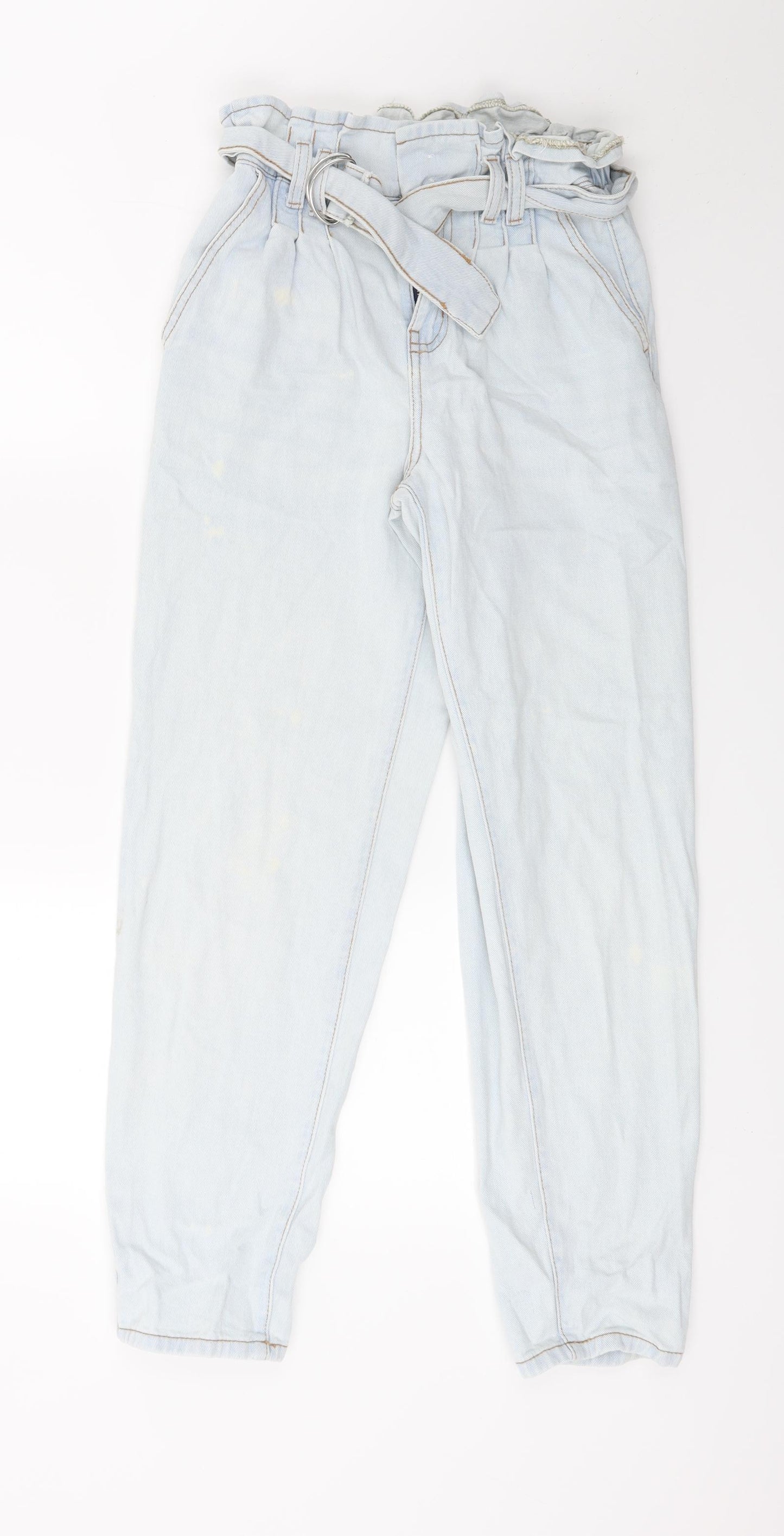 Primark Womens Blue  Denim Tapered Jeans Size 6 L26 in