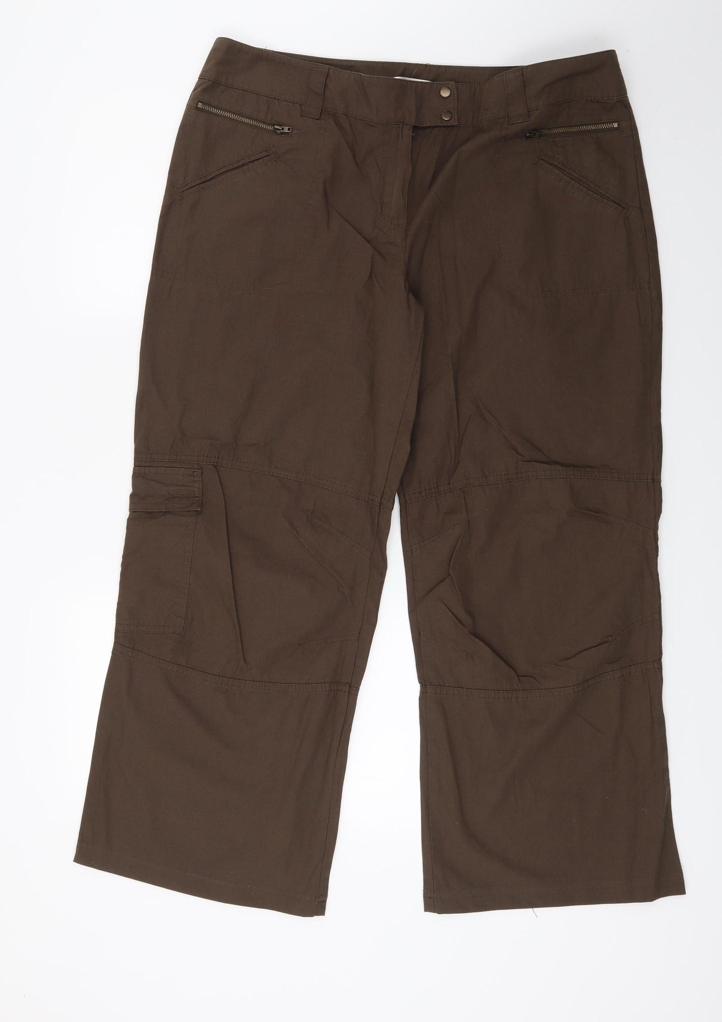 George Womens Brown   Capri Trousers Size 18 L25 in