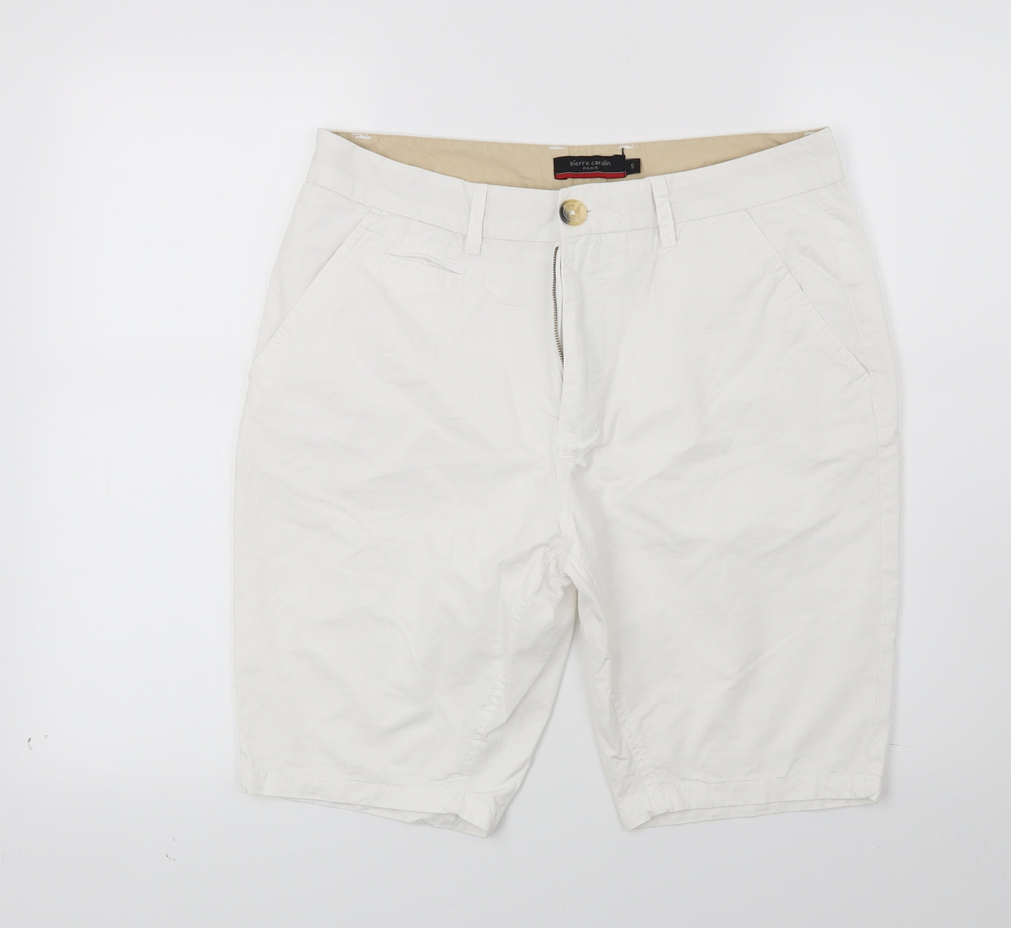 Pierre Cardin Mens White   Chino Shorts Size S