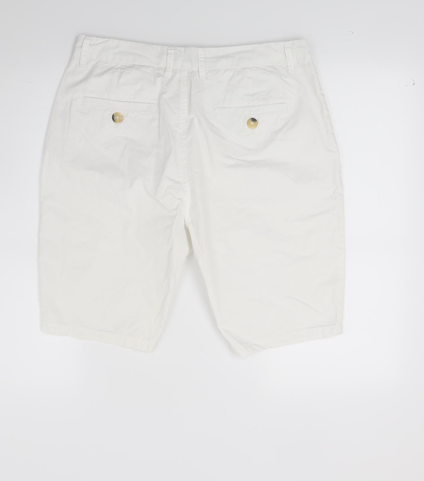 Pierre Cardin Mens White   Chino Shorts Size S