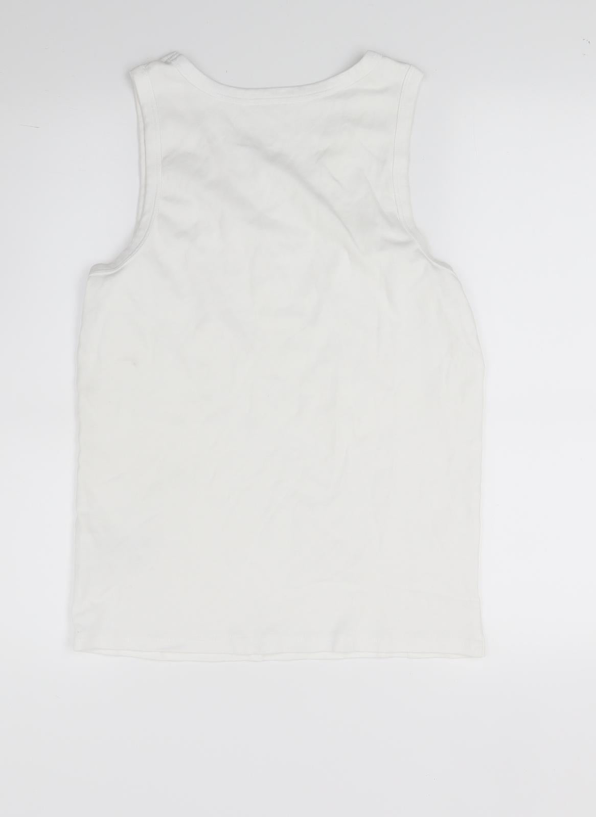 Debenhams Mens White    T-Shirt Size S  - Vest