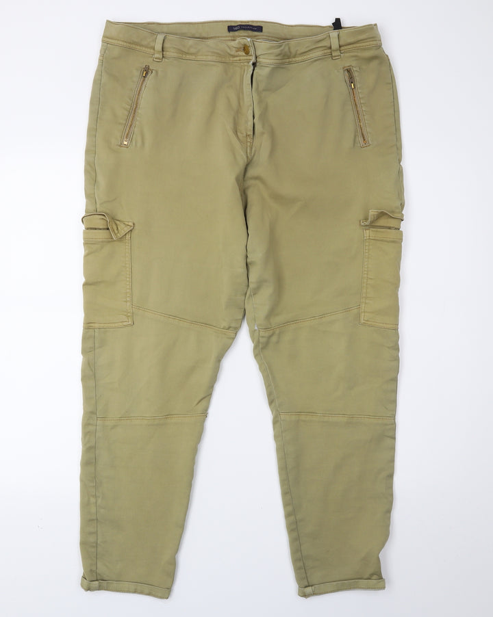 Marks and Spencer Mens Green Cropped Jeans Size 20 L24 in
