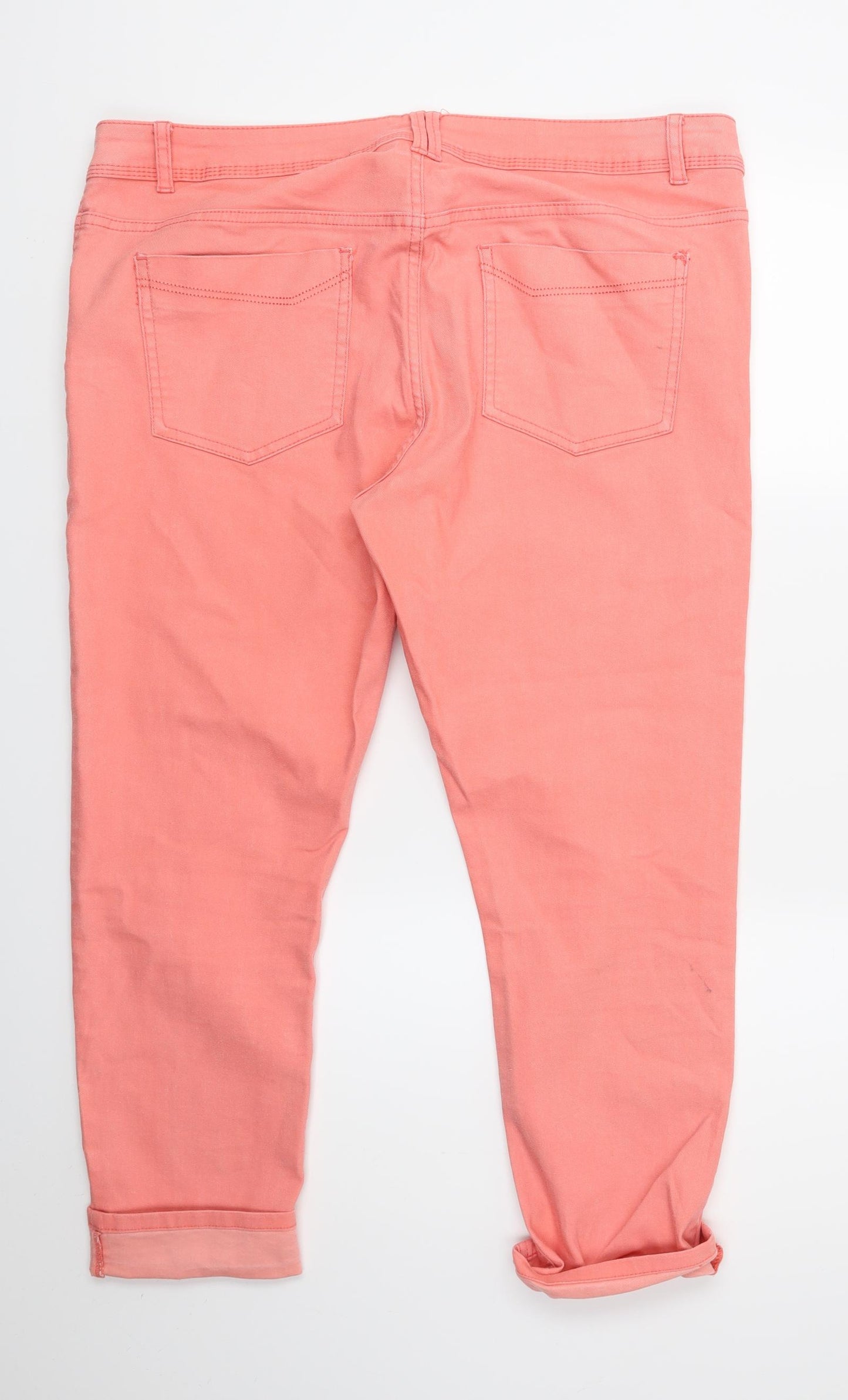 George Womens Red  Denim Capri Jeans Size 18 L22 in