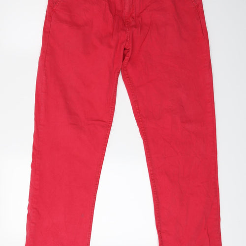 Stompberg Mens Red  Denim Chino Trousers Size 32 in L32 in