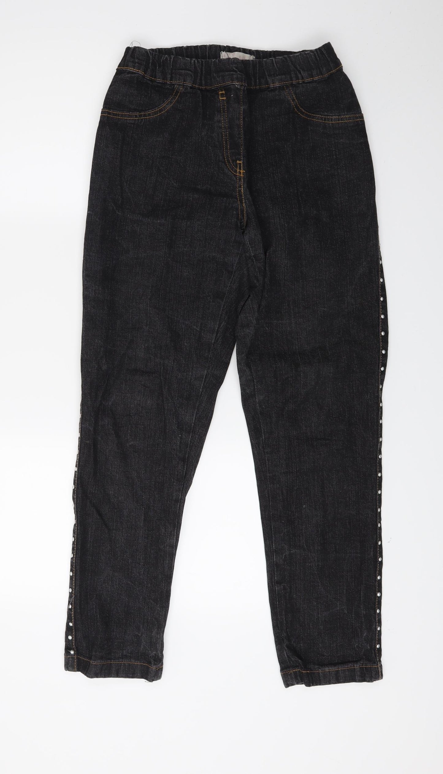 Fabric Womens Black  Denim Skinny Jeans Size 12 L25 in