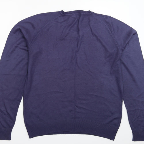 F&F Mens Blue  Knit Pullover Jumper Size S