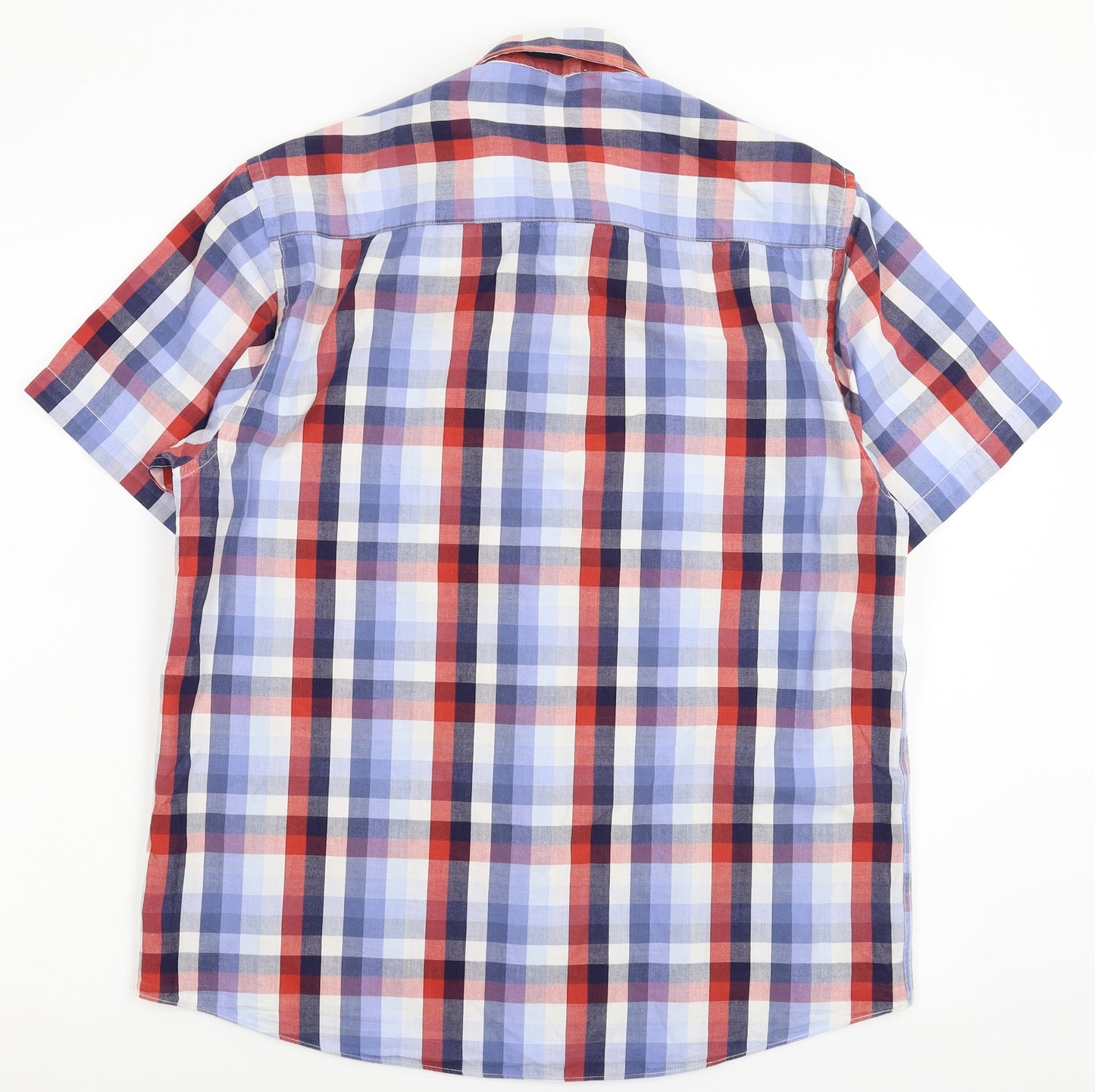 Easy Mens Multicoloured Check   Button-Up Size M