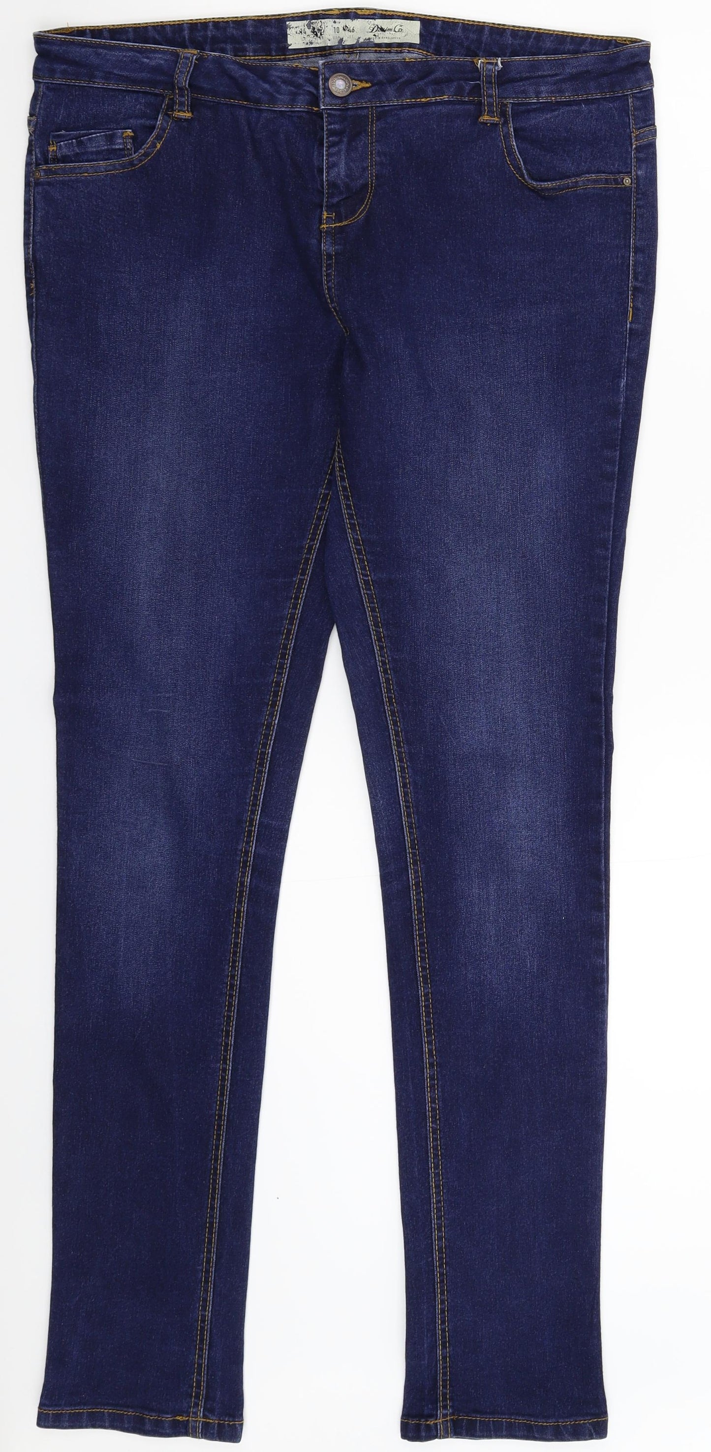 Denim & Co. Womens Blue  Denim Skinny Jeans Size 14 L32 in