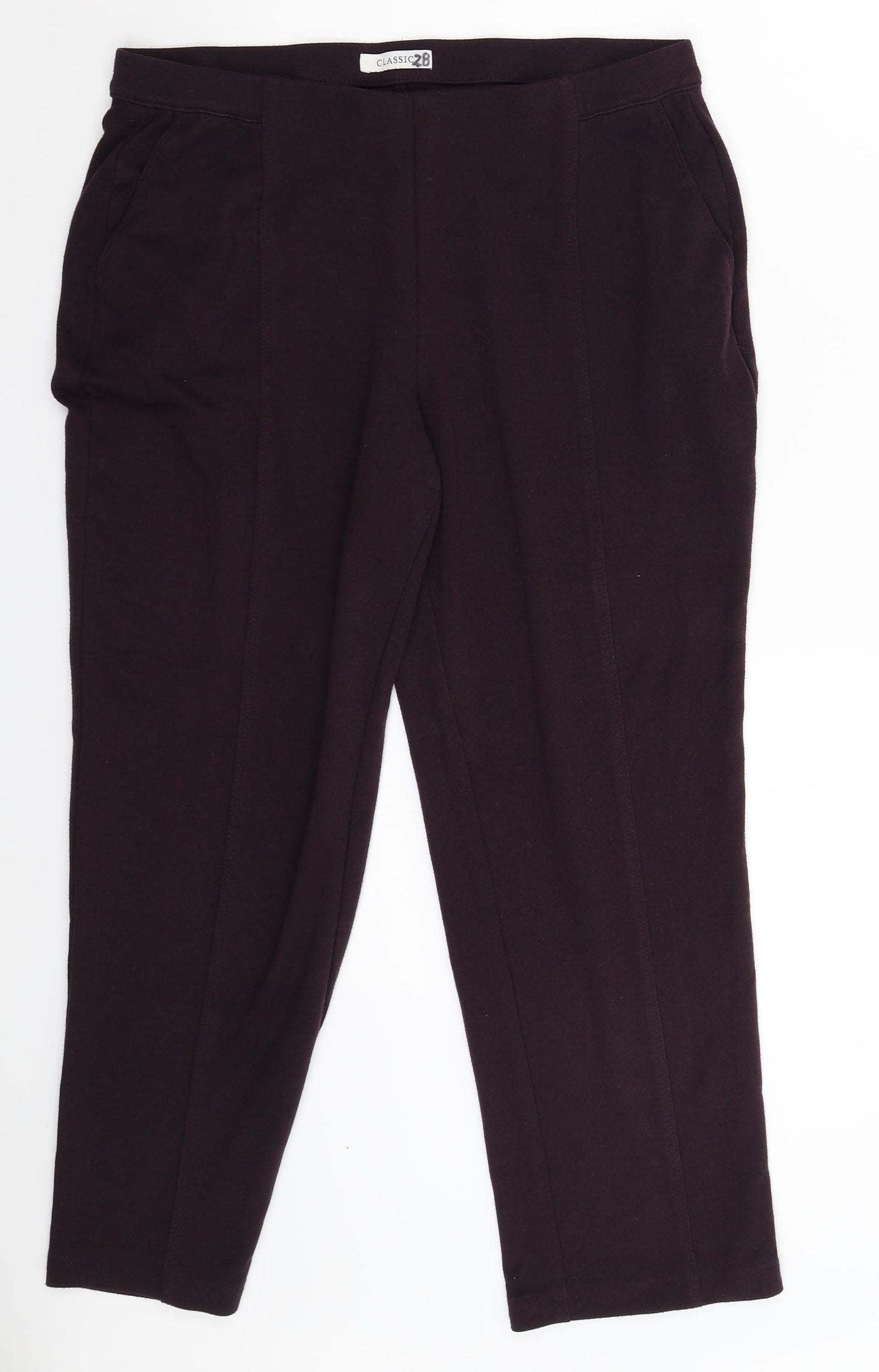 Marks and Spencer Womens Purple   Trousers  Size 16 L26 in