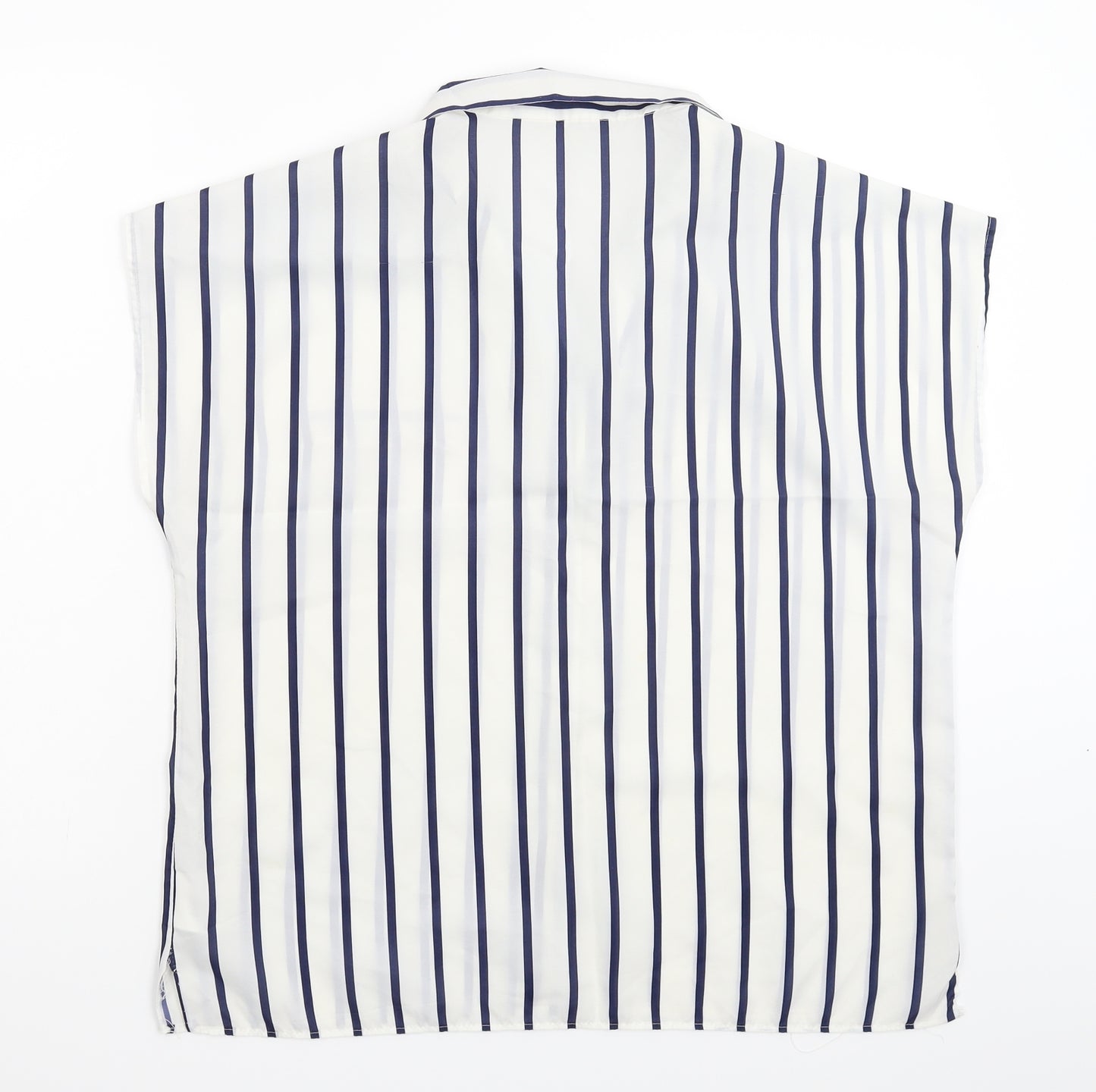 Littlewoods Womens White Striped  Basic Button-Up Size 16