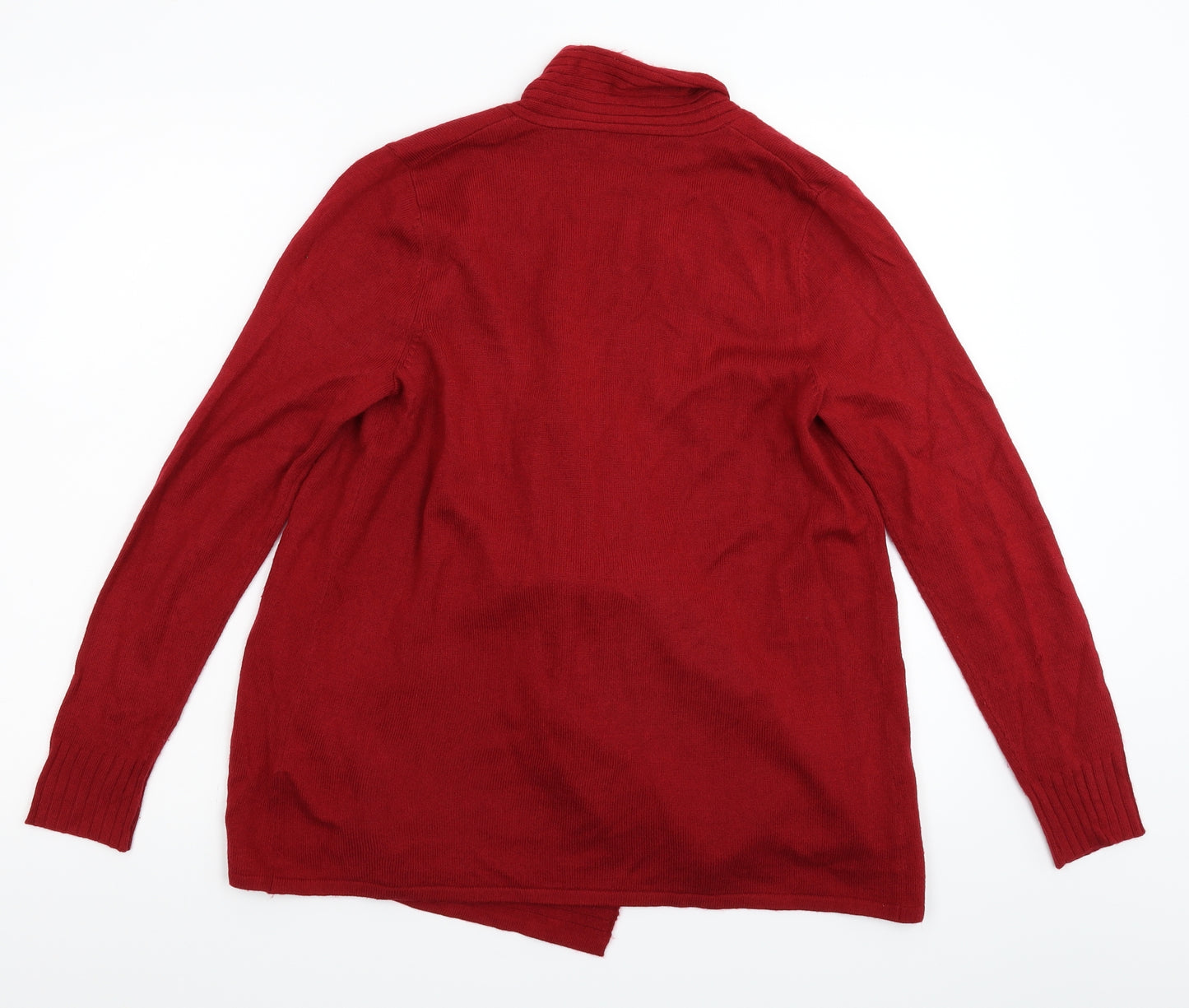 Cable & Gauge Womens Red  Knit Cardigan Jumper Size L