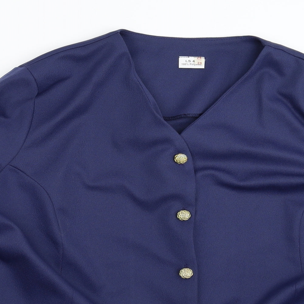 Preworn Womens Blue   Jacket Blazer Size 24