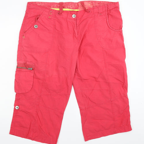 E-vie Womens Pink   Cargo Trousers Size 18 L21 in