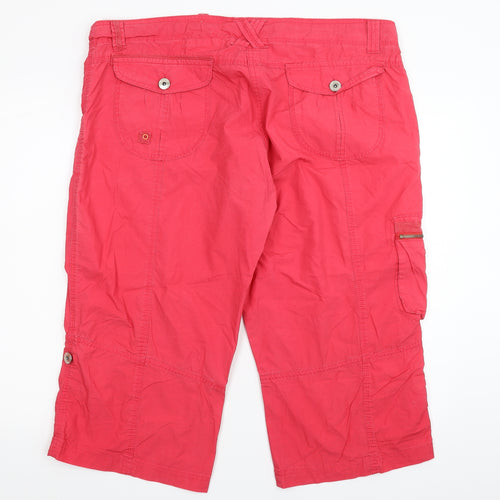 E-vie Womens Pink   Cargo Trousers Size 18 L21 in