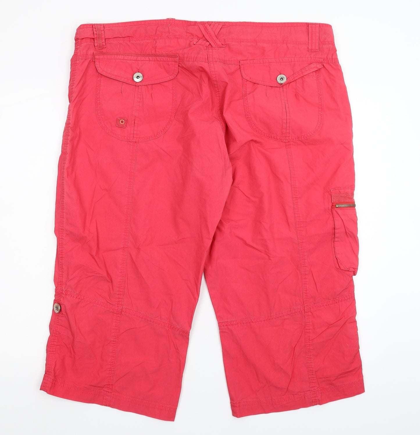 E-vie Womens Pink   Cargo Trousers Size 18 L21 in