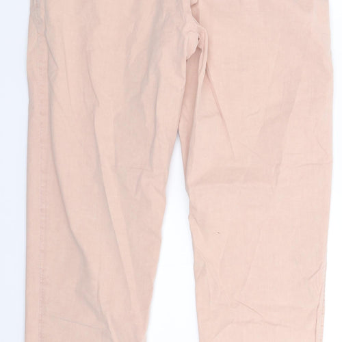 Marks and Spencer Womens Beige   Chino Trousers Size 14 L30 in