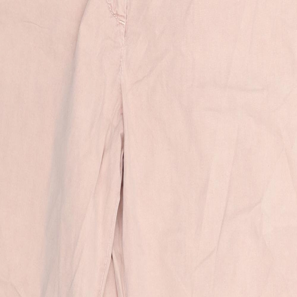 Marks and Spencer Womens Beige   Chino Trousers Size 14 L30 in