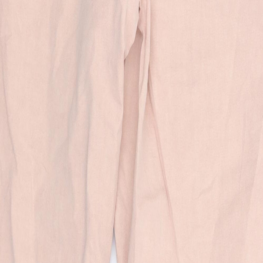 Marks and Spencer Womens Beige   Chino Trousers Size 14 L30 in