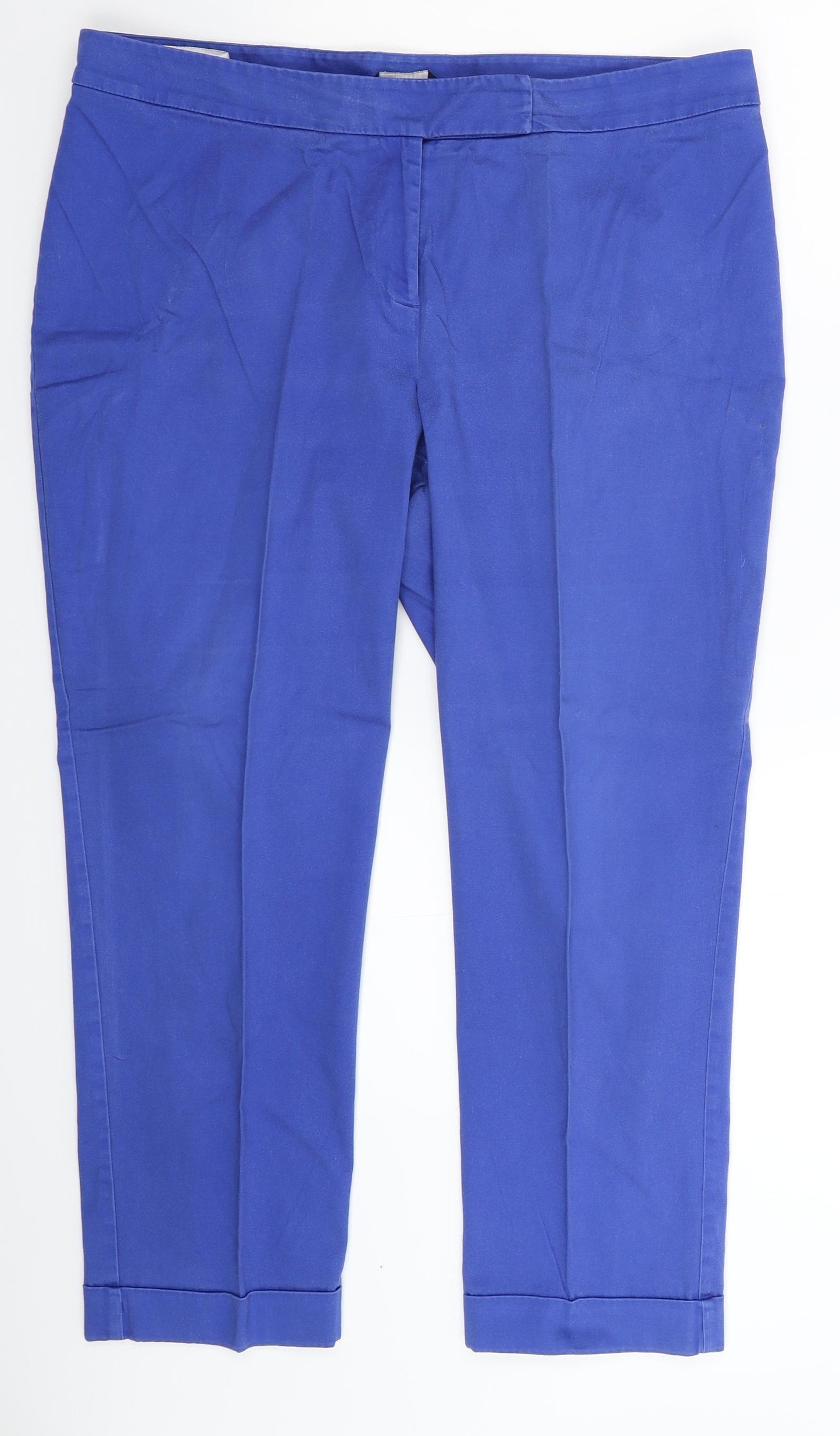 Dorothy Perkins Womens Blue   Chino Trousers Size 16 L26 in