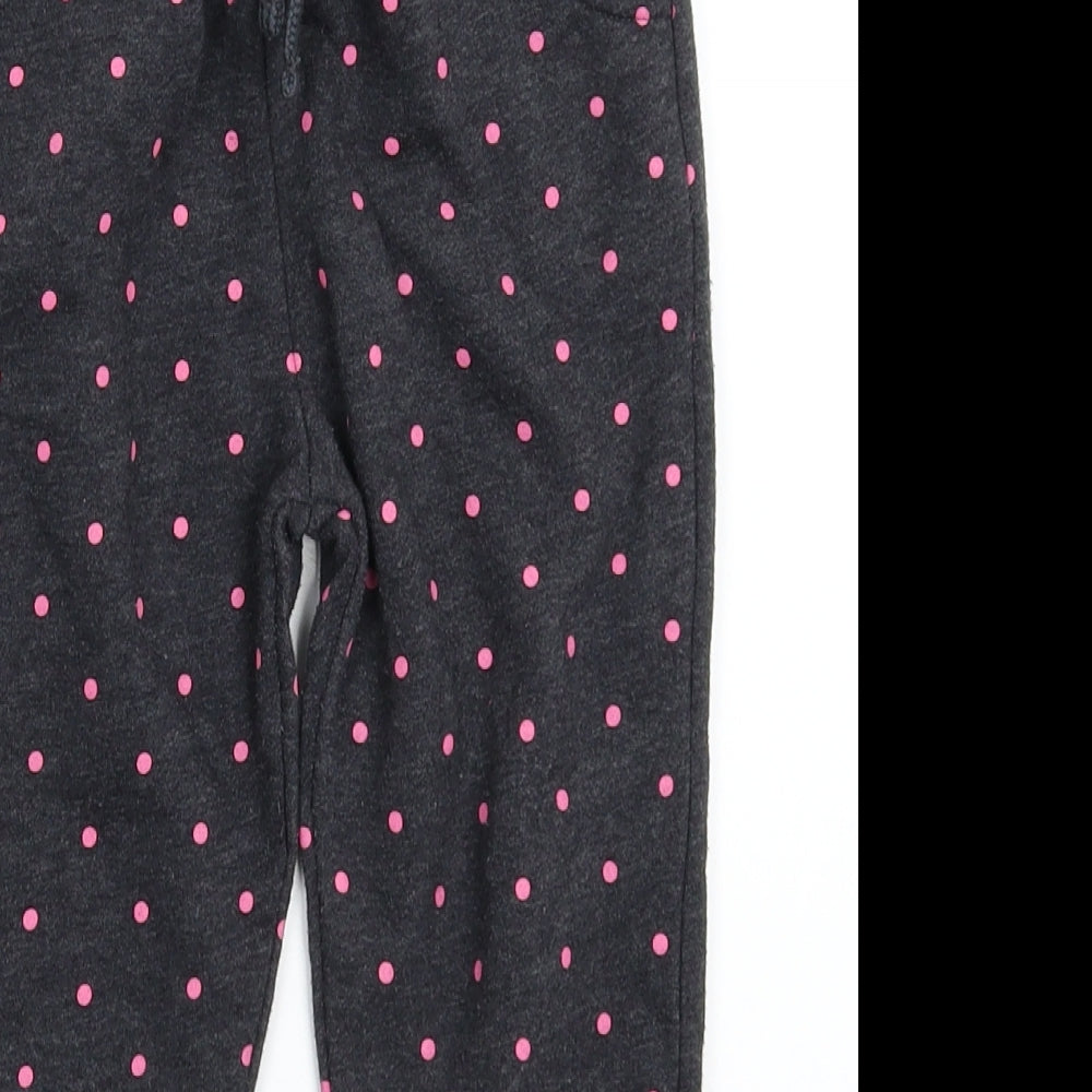 F&F Girls Grey Spotted  Sweatpants Trousers Size 4-5 Years