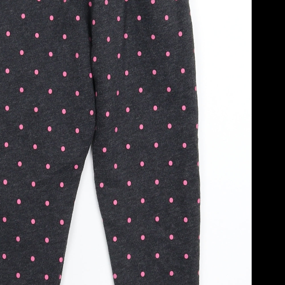F&F Girls Grey Spotted  Sweatpants Trousers Size 4-5 Years