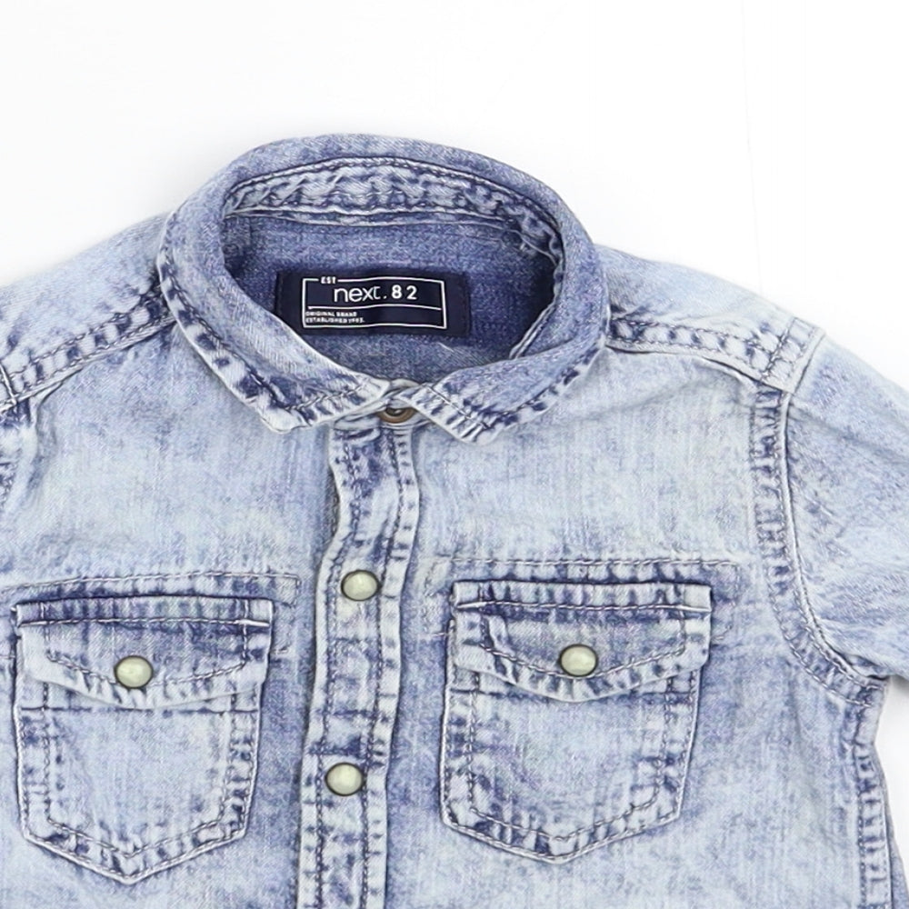 NEXT Baby Blue  Denim Basic Button-Up Size 9-12 Months
