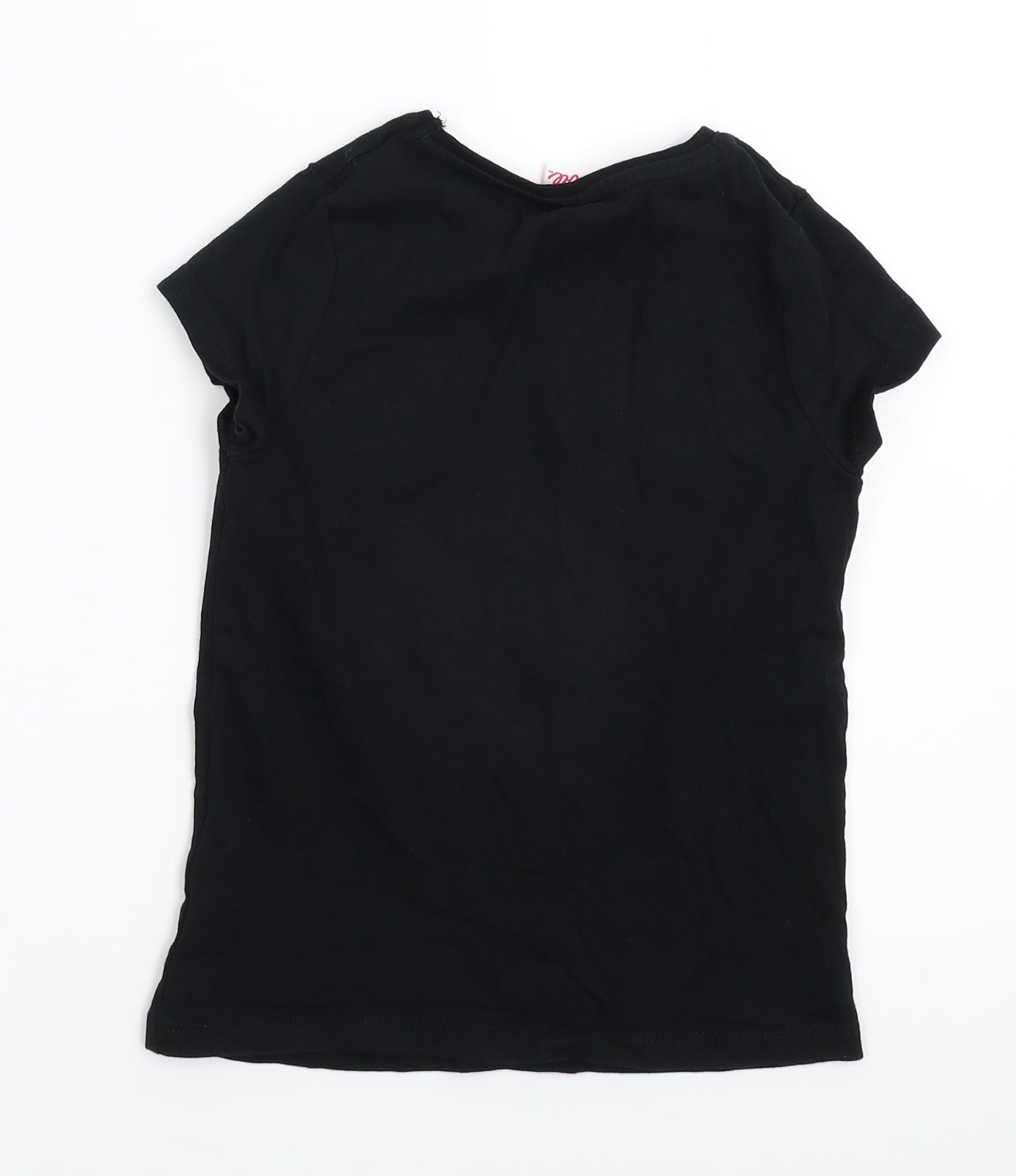 F&F Girls Black   Basic T-Shirt Size 5-6 Years  - Barbie