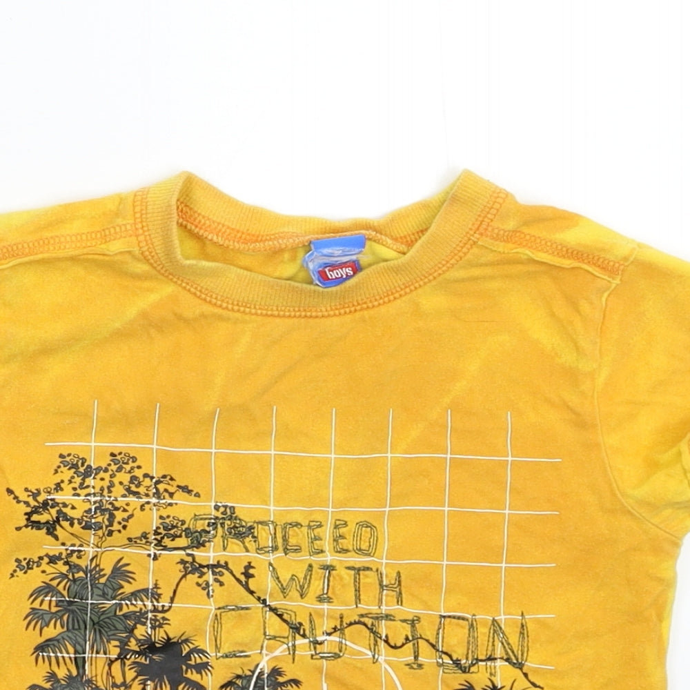 Adams Boys Yellow   Basic T-Shirt Size 2 Years