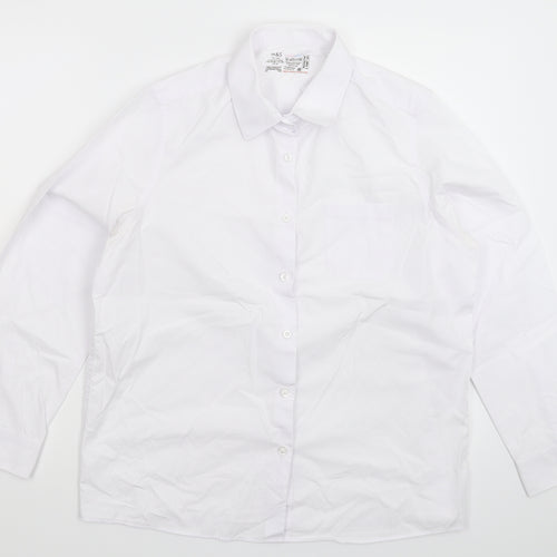 Marks and Spencer Girls White   Basic Button-Up Size 16 Years