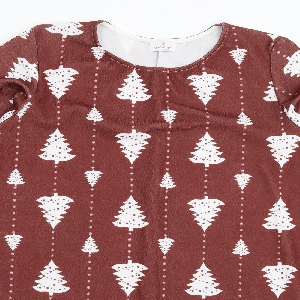 Want That Trend Womens Grey   Mini  Size XL  - Christmas