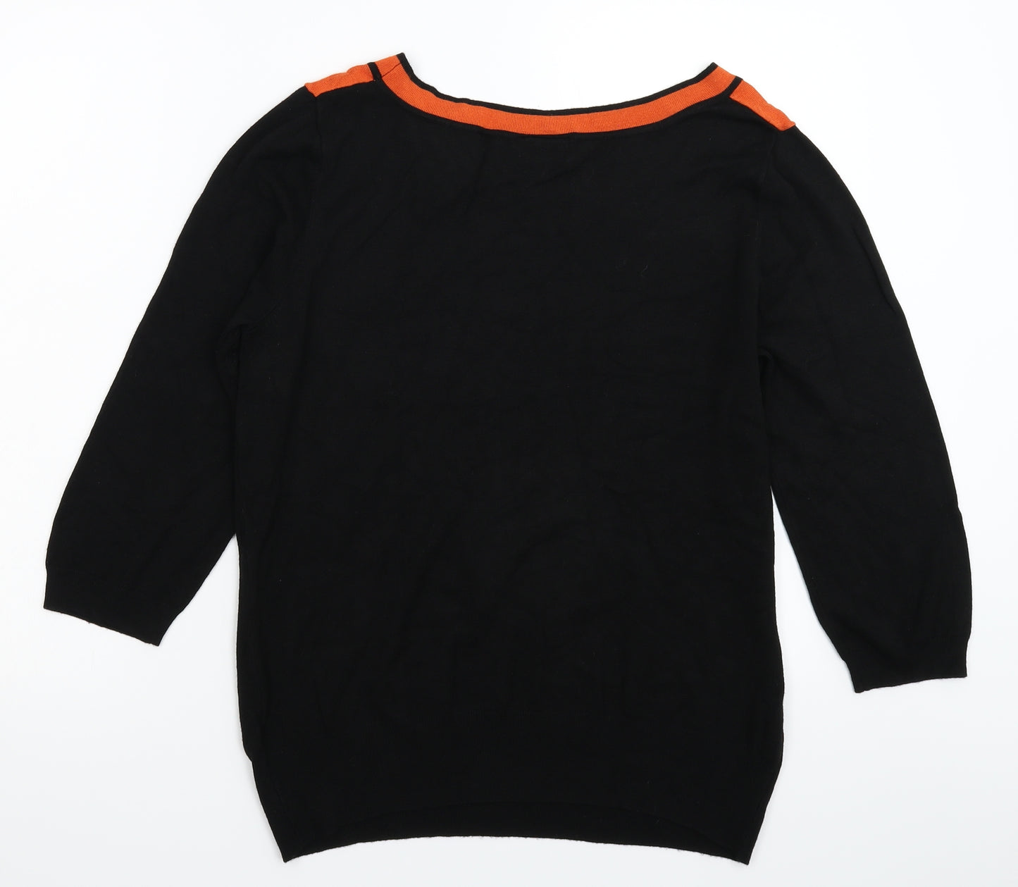 Wallis Womens Black  Knit Pullover Jumper Size 16