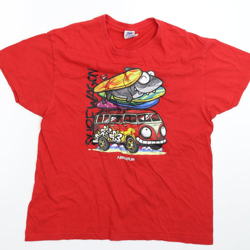 JHK Mens Red    T-Shirt Size M