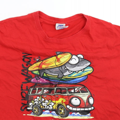JHK Mens Red    T-Shirt Size M