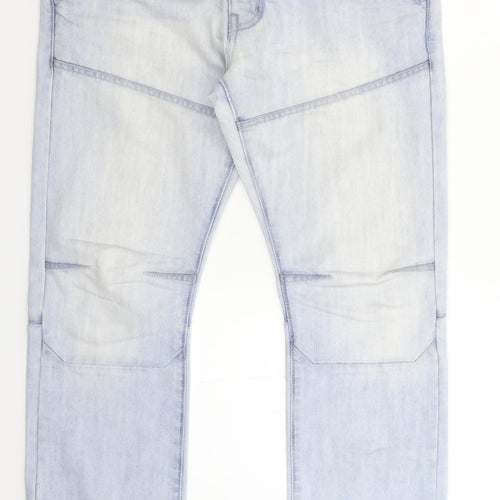 Enzo Mens Blue  Denim Straight Jeans Size 34 L29 in