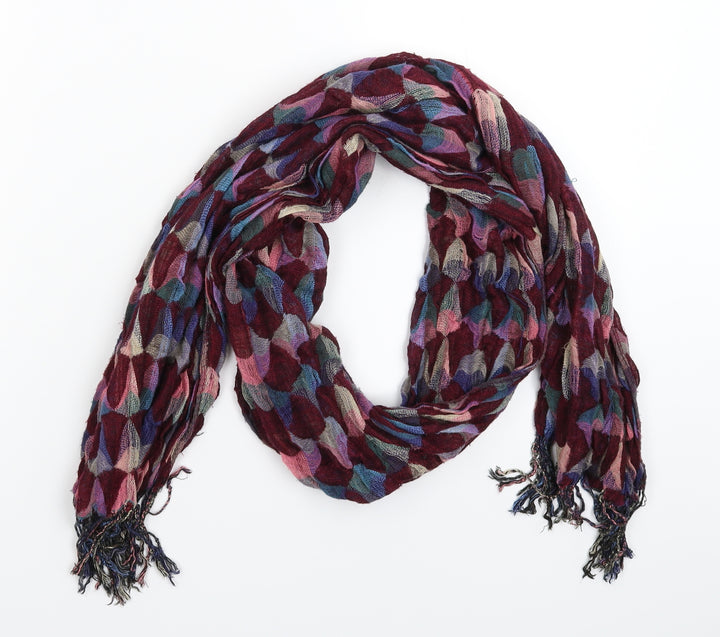 Preworn Womens Multicoloured Geometric Knit  Scarf