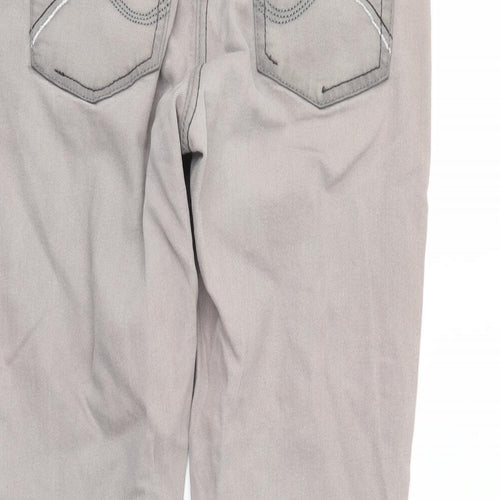 yesyes Womens Grey  Denim Straight Jeans Size 12 L24 in
