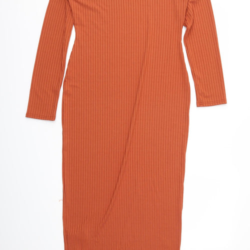 Boohoo Womens Orange   Ball Gown  Size 16