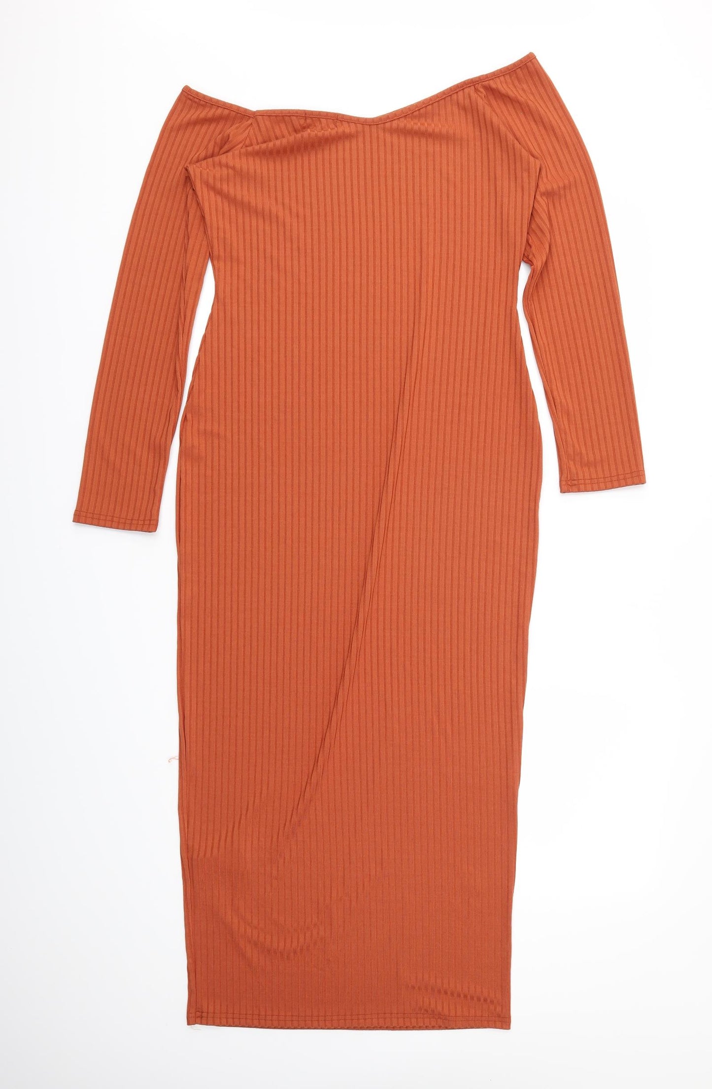 Boohoo Womens Orange   Ball Gown  Size 16
