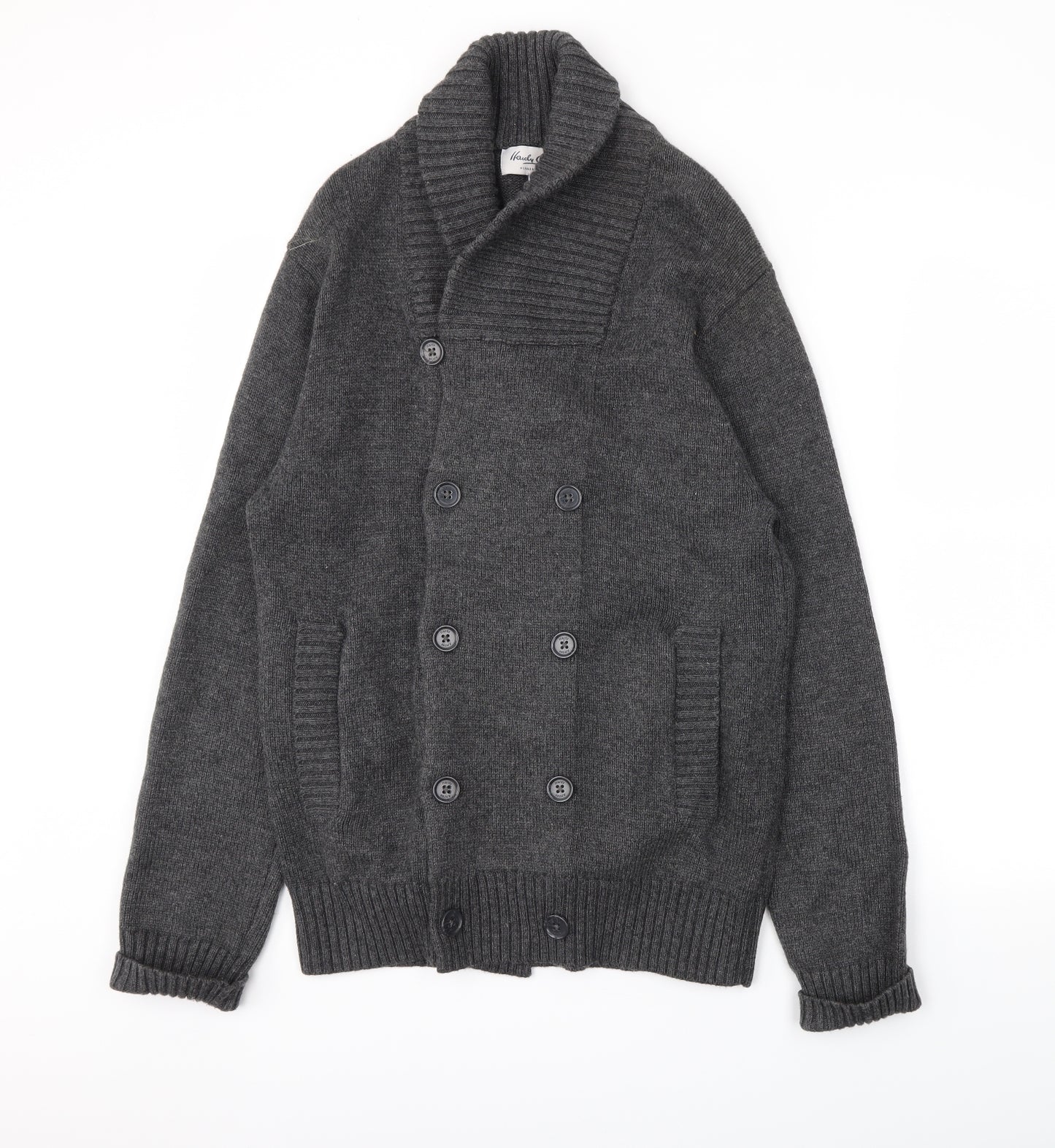 Preworn Mens Grey   Cardigan Jumper Size M