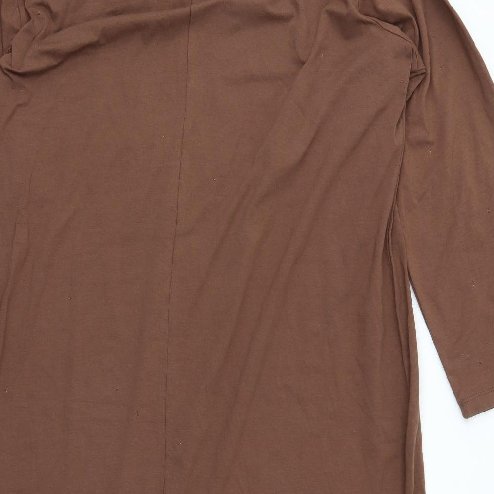 Boohoo Womens Brown   Tunic Blouse Size 26