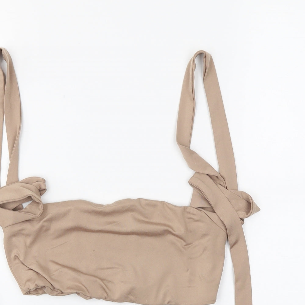 ohh polly Womens Beige   Cropped Tank Size 8