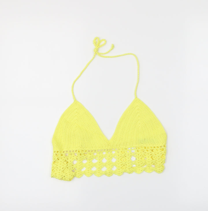 Atmosphere Womens Yellow   Cropped Tank Size XS