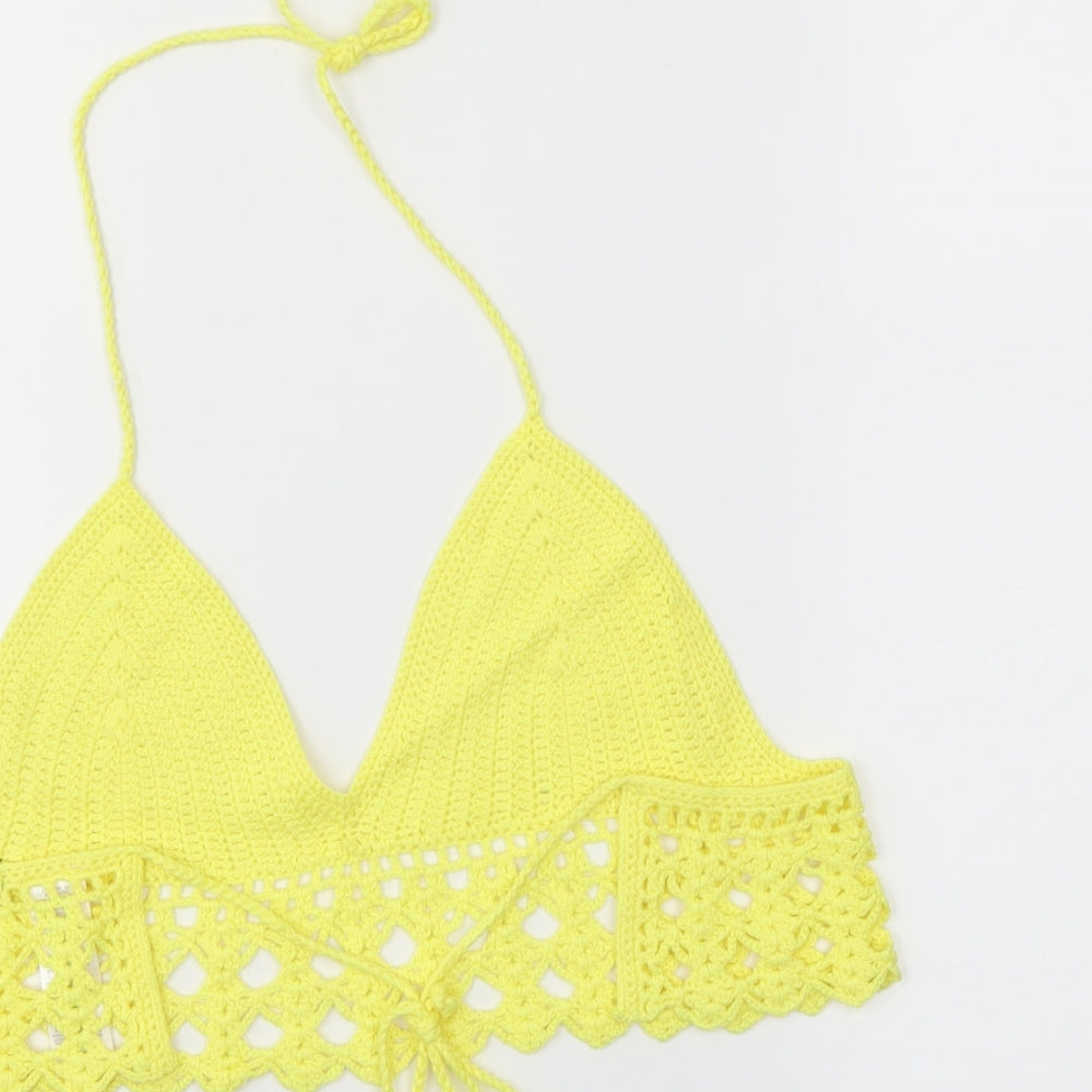 Atmosphere Womens Yellow   Cropped Tank Size XS