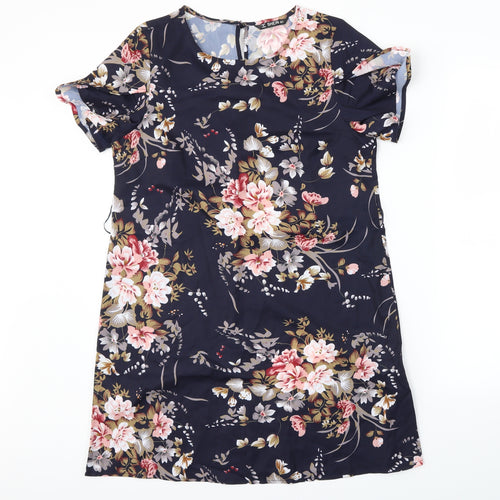 SheIn Womens Blue Floral  Shift  Size S