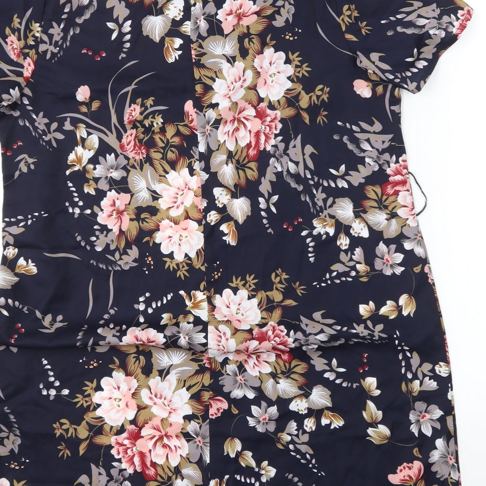 SheIn Womens Blue Floral  Shift  Size S