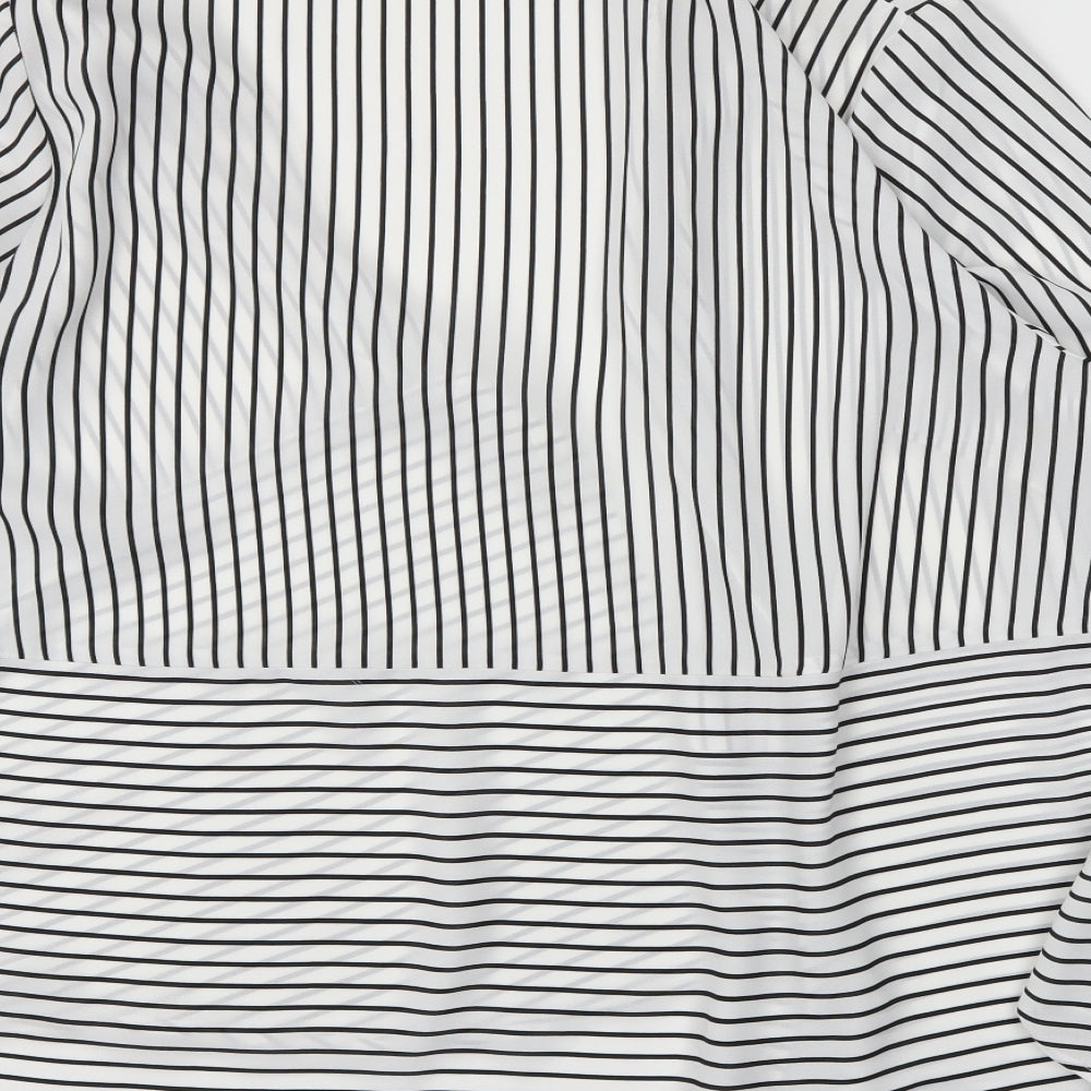 capsule  Womens White Striped  Basic Button-Up Size 26